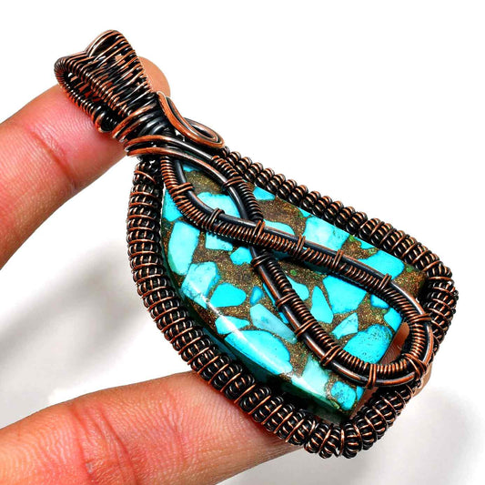 Harmony’s Whisper – Turquoise Copper Pendant
