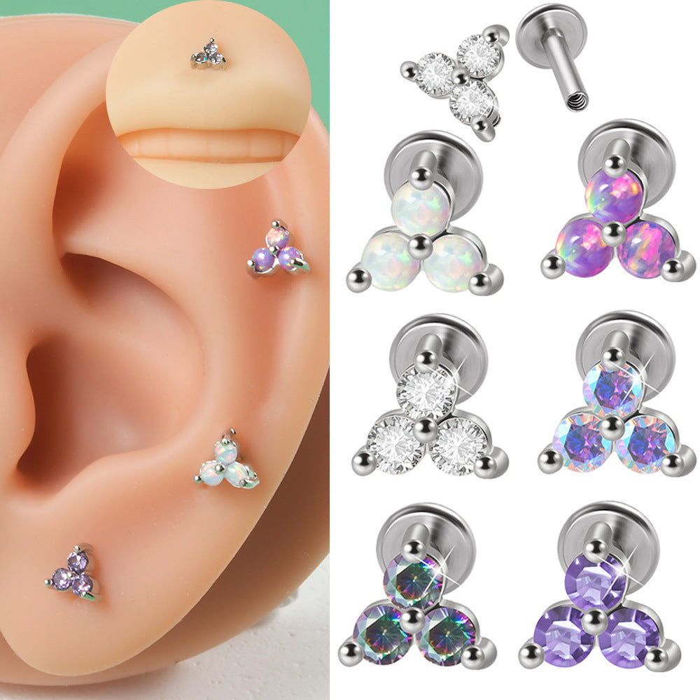Threaded Edge Studs  - 925 Sterling Silver