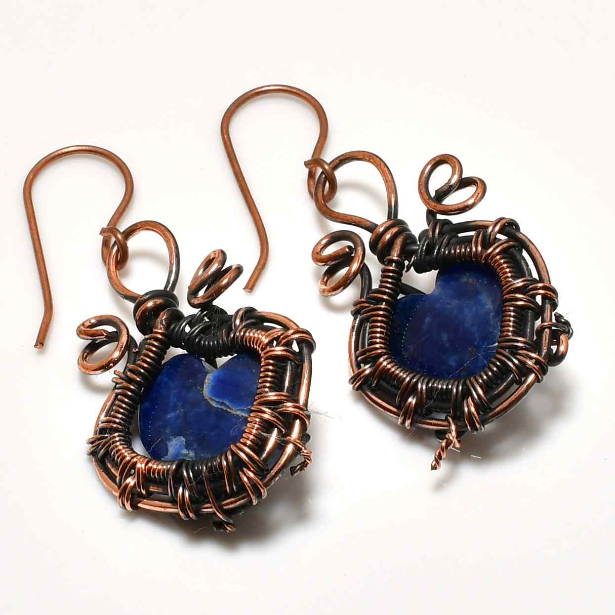 Indigo Dream – Lapis Lazuli Copper Earrings