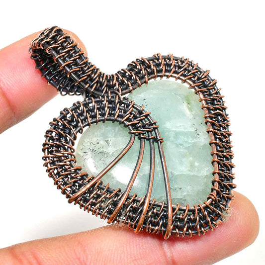 Sea Serenity – Aquamarine Copper Pendant