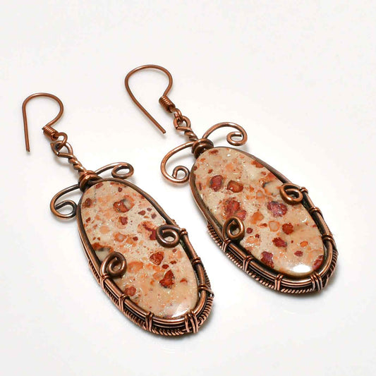 Ember’s Embrace – Copper Earthstone Earrings