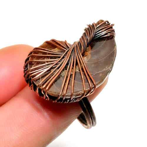 Terra’s Embrace – Oxidized Copper Agate Ring