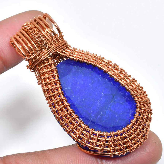 Harmonic Insight – Lapis Lazuli Copper Pendant