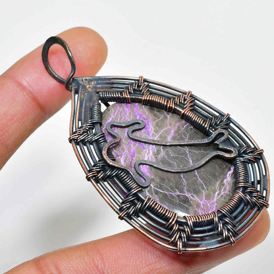Serenity’s Embrace – Amethyst & Copper Pendant
