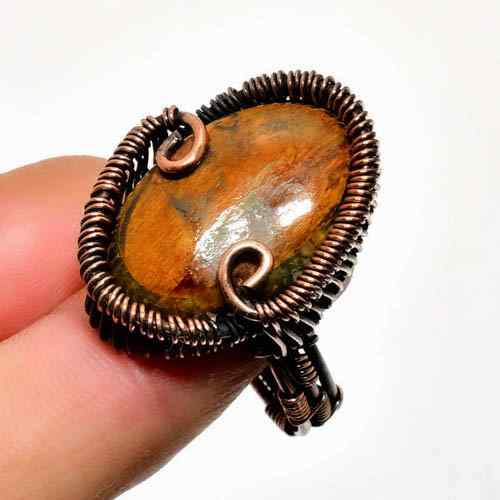 Courage’s Embrace – Tiger’s Eye Copper Ring