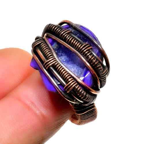 Ezra’s Veil – Amethyst Copper Ring