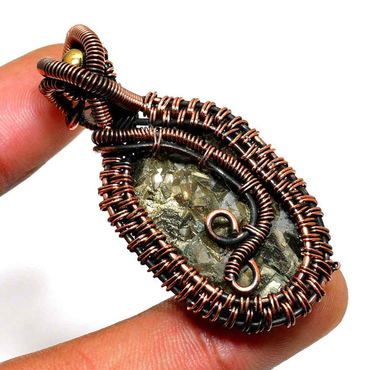 Earthsong – Copper-Wrapped Grounding Stone Pendant