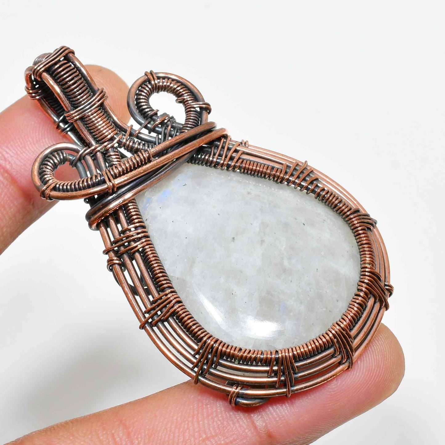 Luna’s Serenity – Moonstone Copper Pendant
