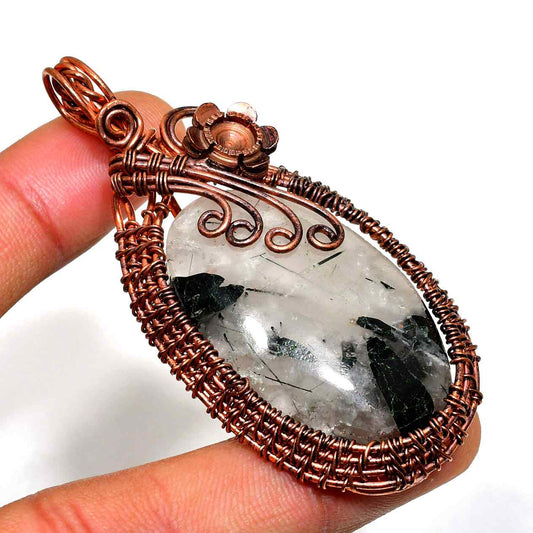 Earth’s Shield – Black Tourmaline Copper Pendant