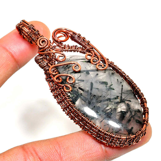 Night Guard – Black Tourmaline Copper Pendant