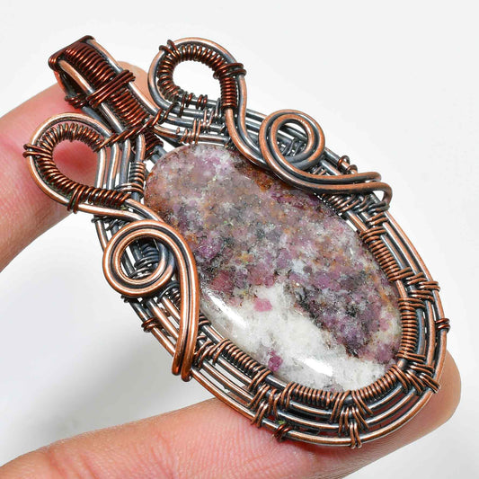 Mystic Radiance – Amethyst Copper Pendant