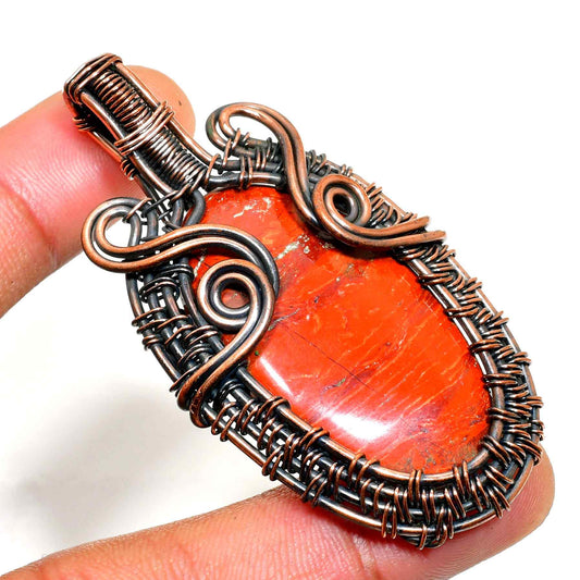 Jasper’s Heart – Red Jasper Copper Pendant