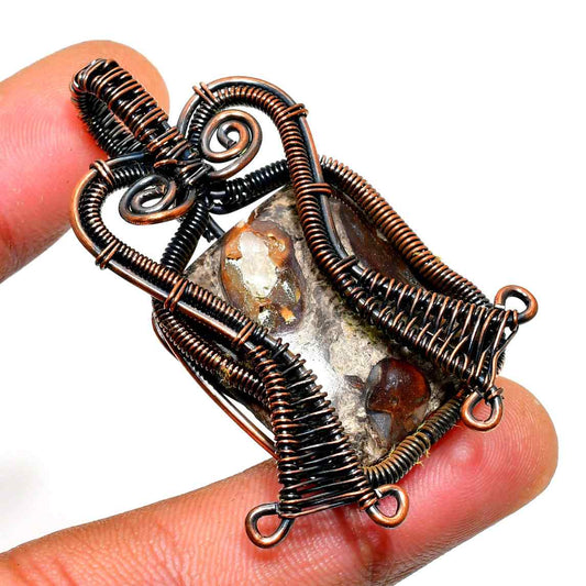 Gaia’s Guardian – Copper & Stone Pendant