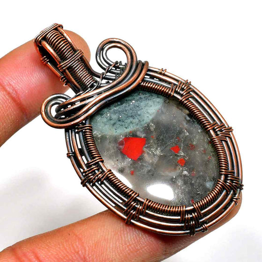 Ember Shield – Volcanic Copper Pendant