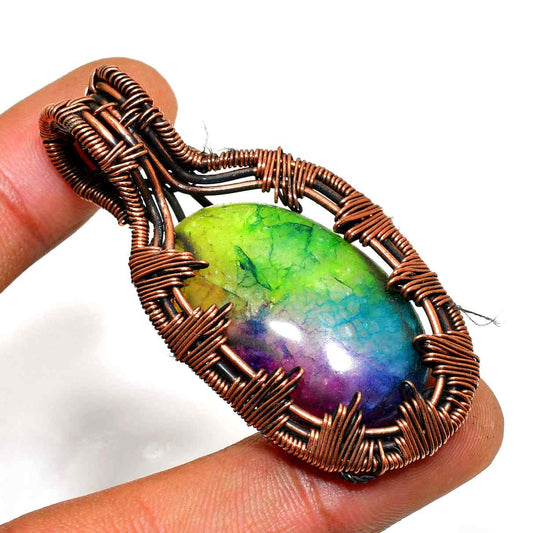 Clarity’s Prism – Fluorite Copper Pendant