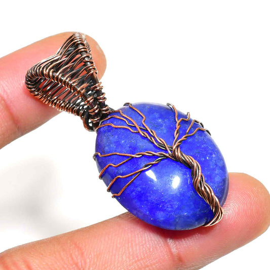 Wisdom’s Whisper – Lapis Lazuli Copper Pendant