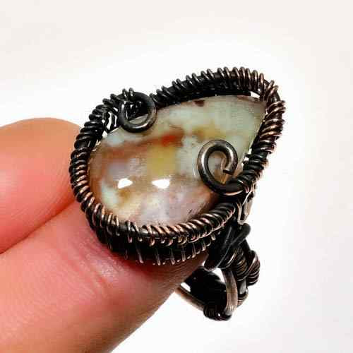 Serenity’s Bond – Lace Agate & Antique Silver Ring