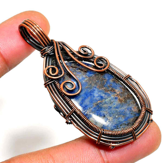 Aurora’s Wisdom – Lapis Lazuli Copper Pendant