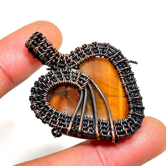 Serenity’s Sentinel – Tiger’s Eye Copper Pendant