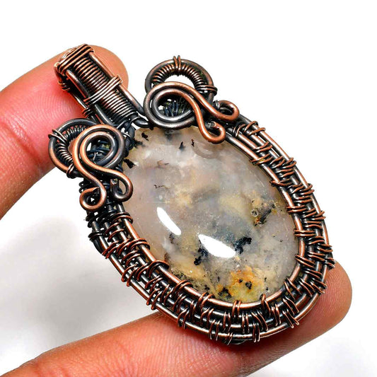 Night’s Aegis – Obsidian Copper Pendant