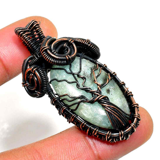 Gaia’s Grove – Green Aventurine Tree of Life Pendant