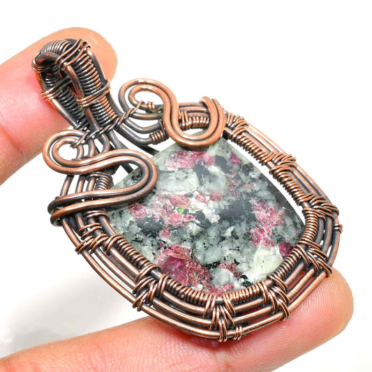 Heartfire Harmony – Ruby-in-Zoisite Copper Pendant