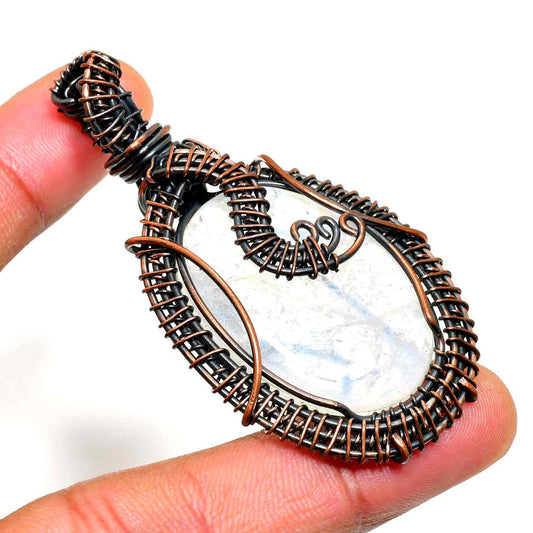 Ezra’s Veil – Oxidized Copper Amethyst Pendant