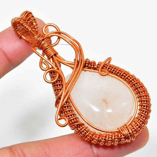 Gaia’s Grace – Copper-Wrapped Crystal Pendant