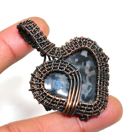 Soul Anchor – Black Obsidian & Copper Pendant