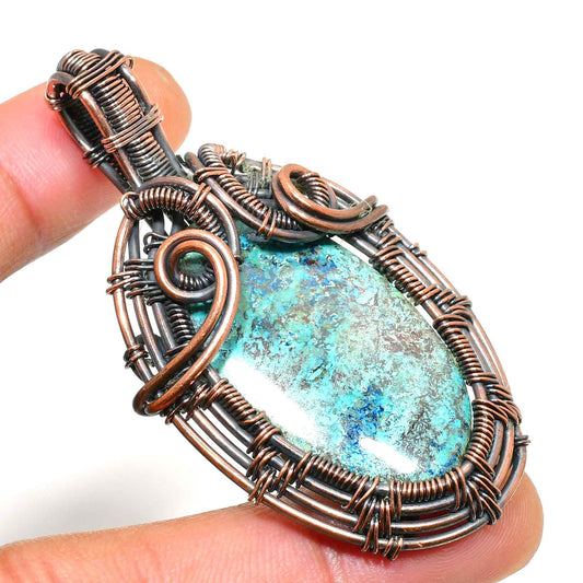 Celestial Oasis – Turquoise Copper Pendant