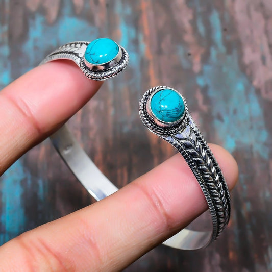 Bohemian Bliss – Turquoise Silver Cuff