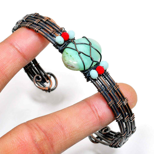 Wanderer's Embrace – Turquoise & Coral Bracelet