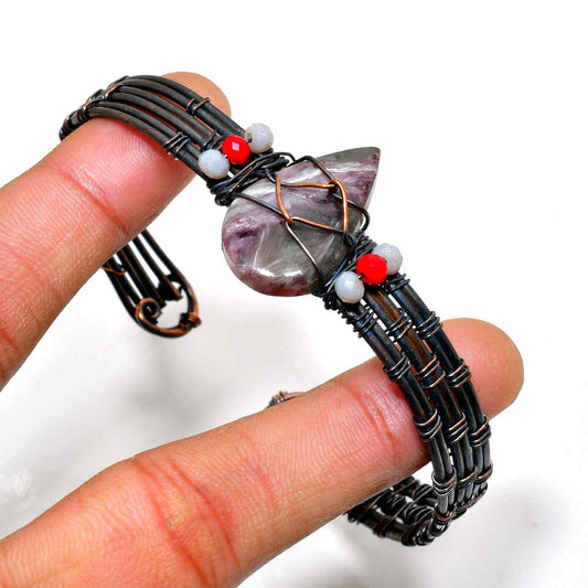Serenity’s Embrace – Amethyst & Copper Wrap Bracelet