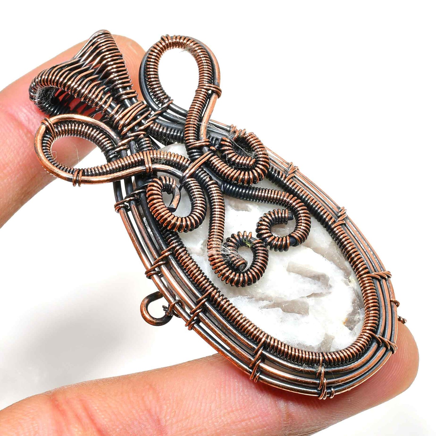 Serenity’s Embrace – Amethyst & Oxidized Copper Pendant