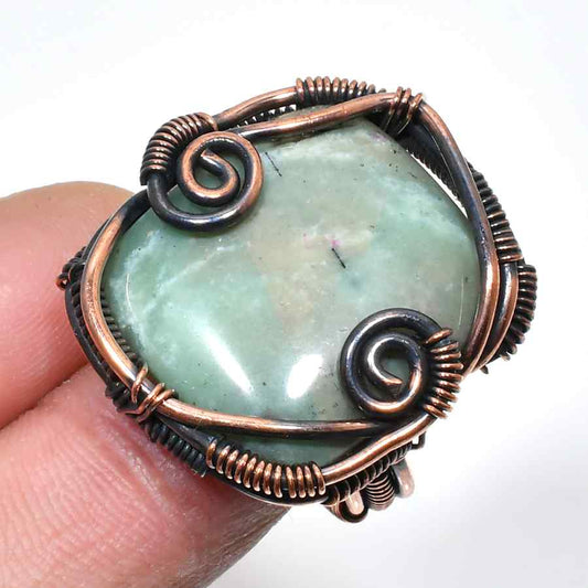 Gaia’s Grace – Green Aventurine Copper Pendant