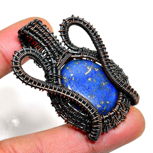 Cosmic Clarity – Lapis Lazuli Copper Pendant