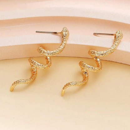 Serpent Twist Vintage Stud Earrings