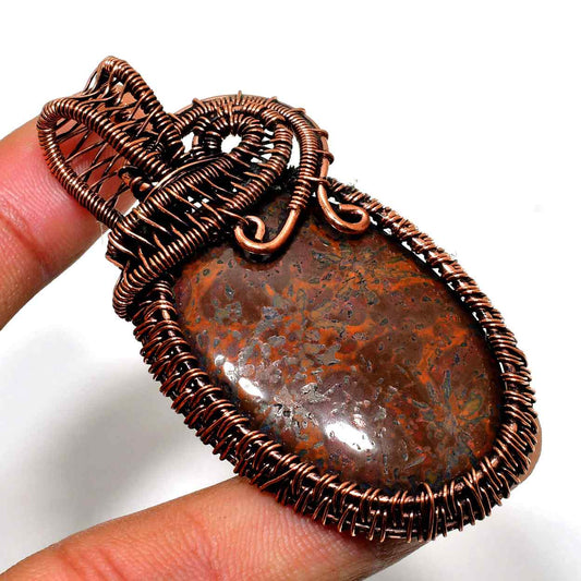 Terra’s Embrace – Jasper Copper Pendant
