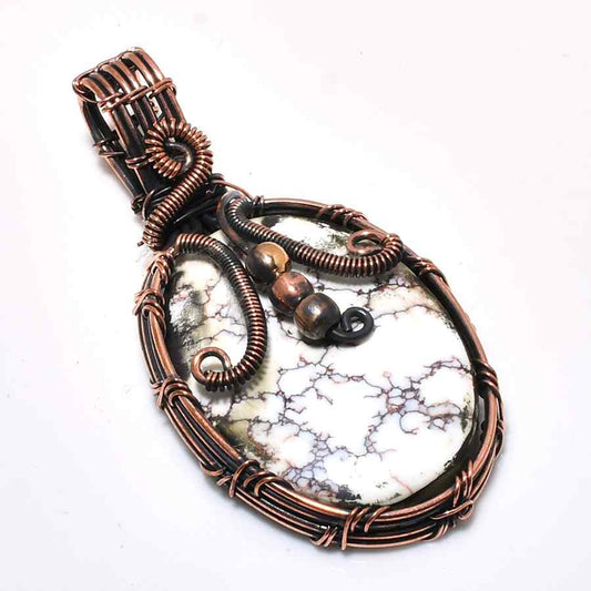 Gaia’s Anchor – Marble & Copper Pendant