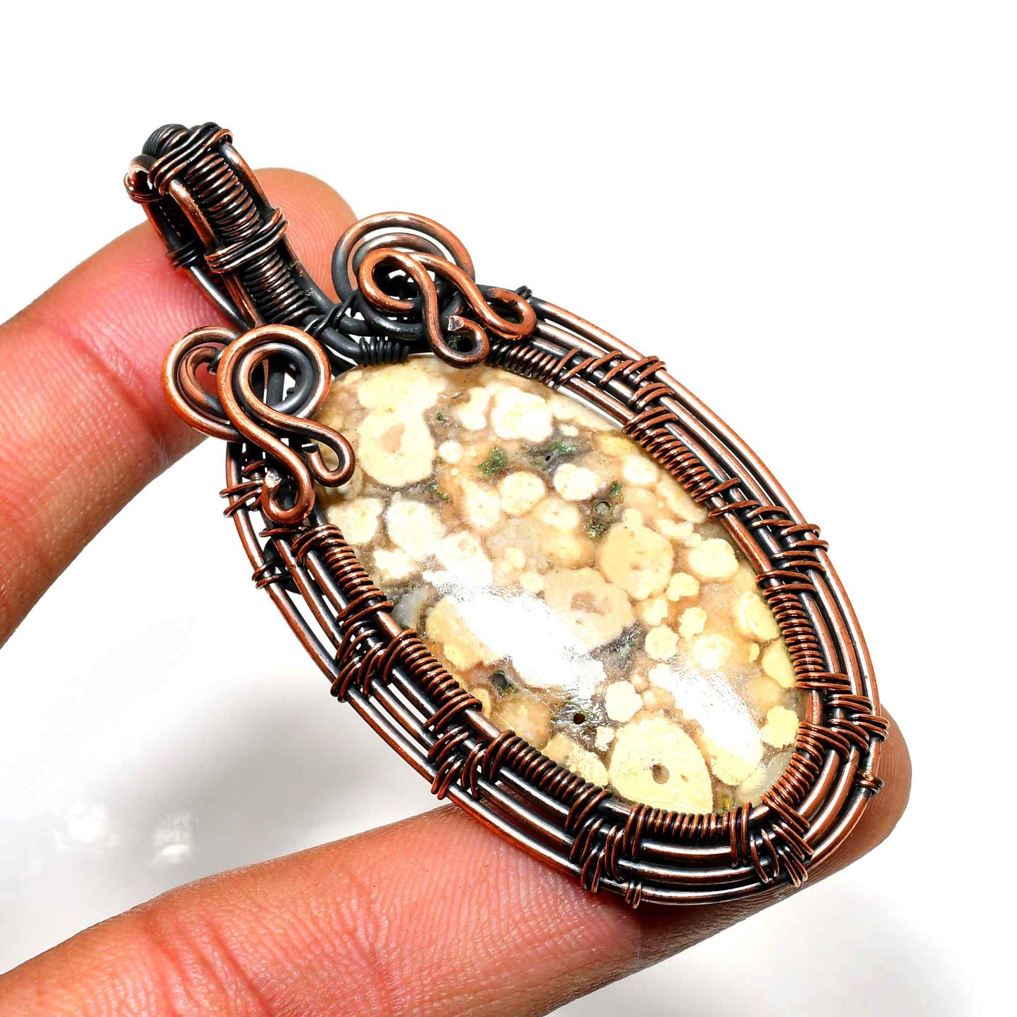 Earth’s Echo – Grounding Stone Copper Pendant