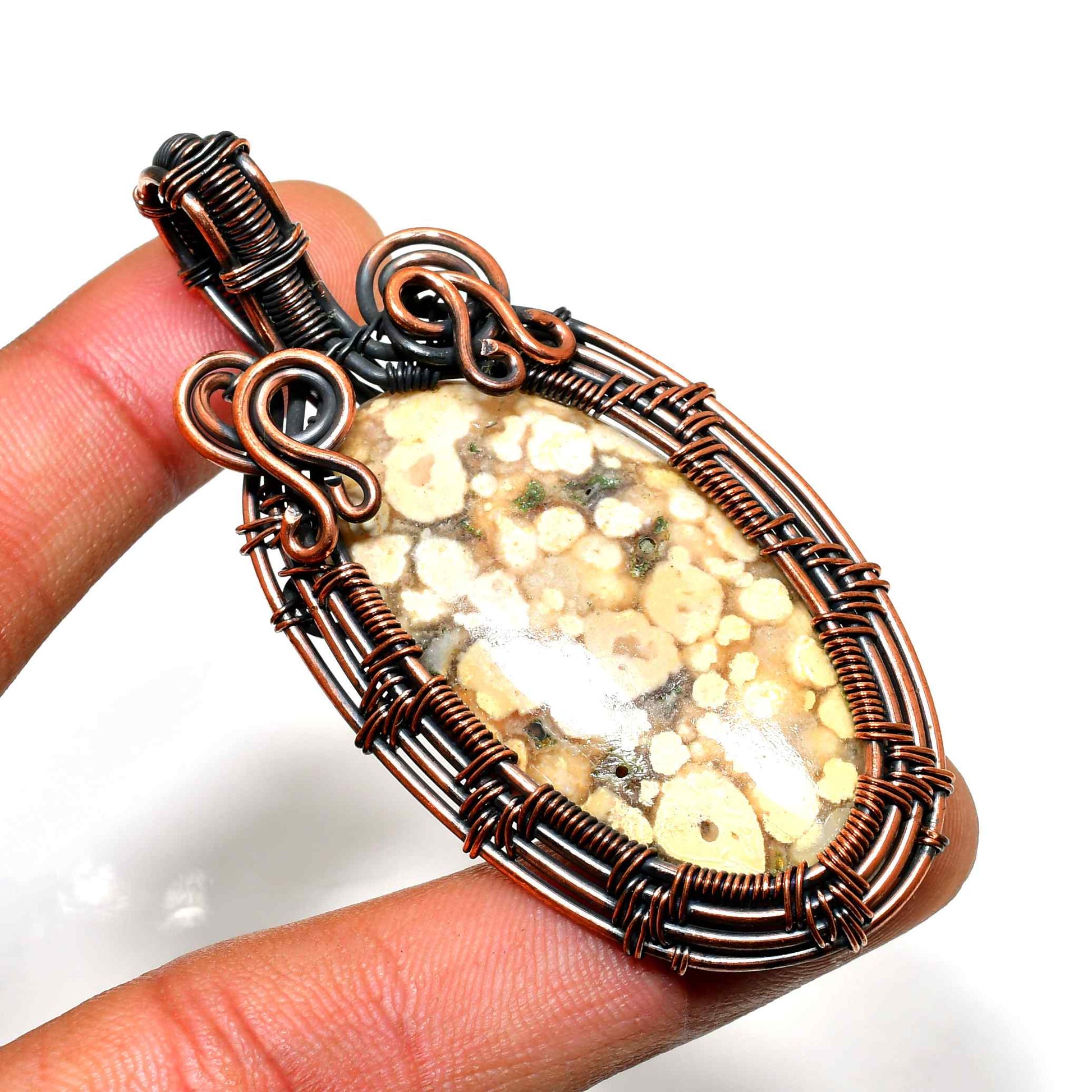 Earth’s Echo – Grounding Stone Copper Pendant