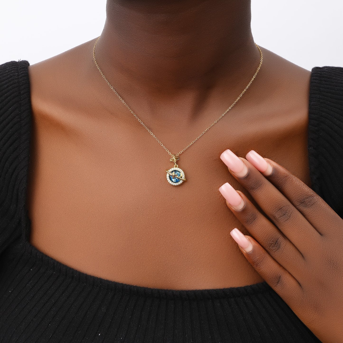 Planet Titanium Steel Necklace