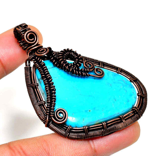 Serenity’s Veil – Turquoise Copper Pendant