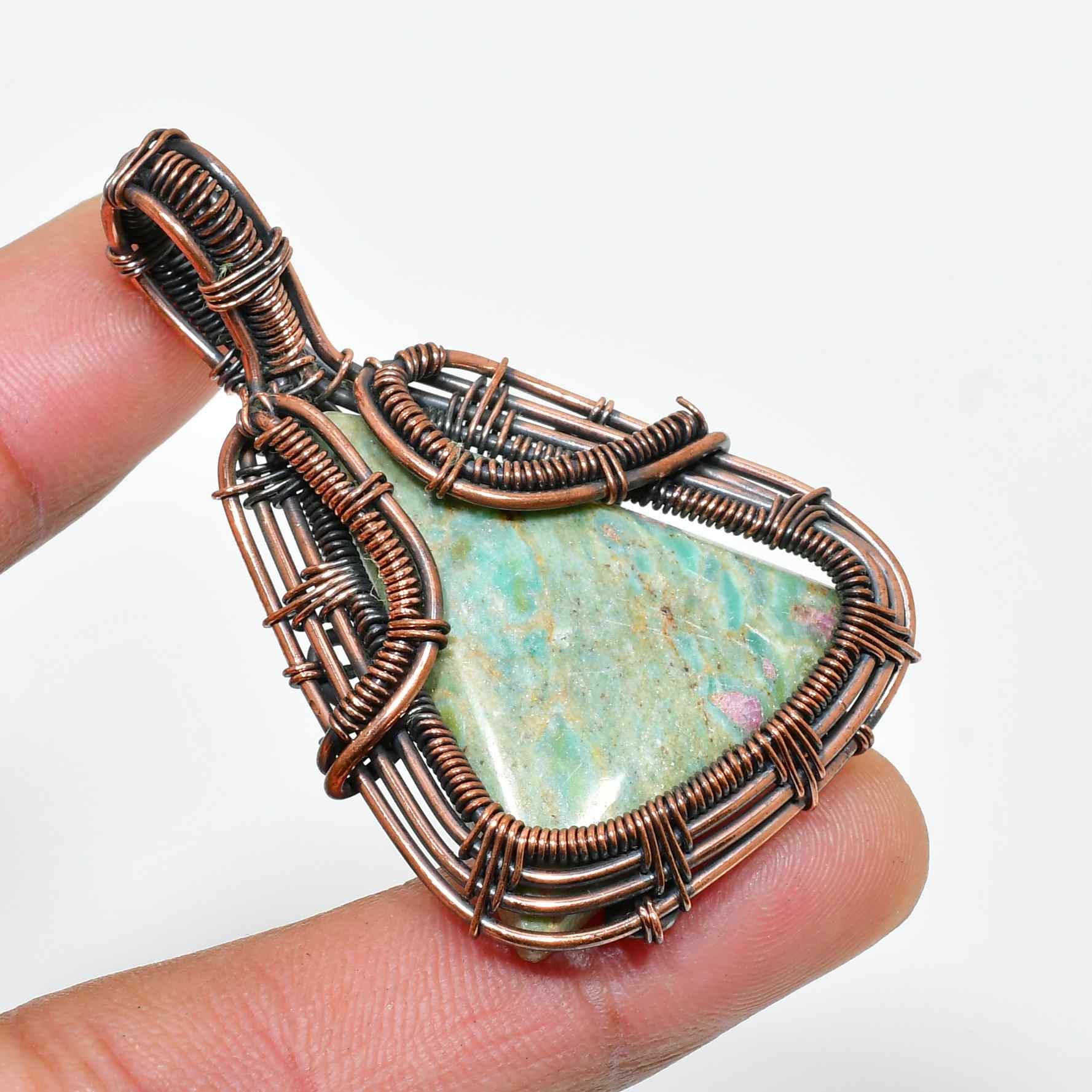 Nature’s Balance – Turquoise Copper Pendant