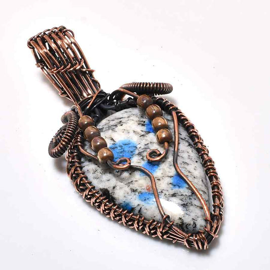 Grounded Grace – Copper-Wrapped Earthstone Pendant