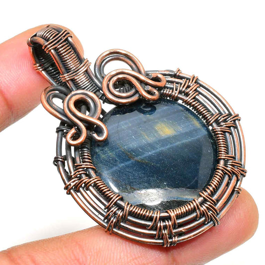 Inner Warrior – Tiger’s Eye Copper Pendant