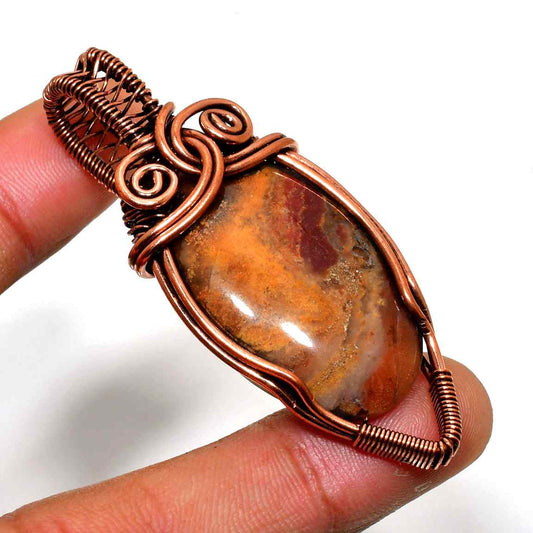 Gaia’s Embrace – Copper & Stone Pendant