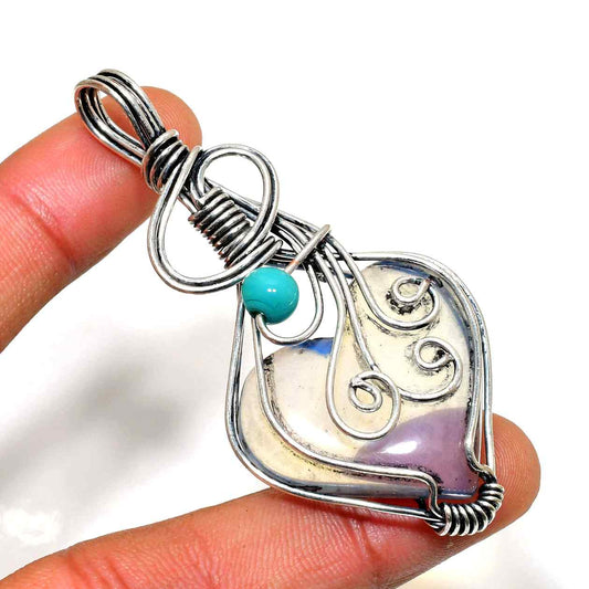Heart of Serenity – Crystal & Turquoise Pendant