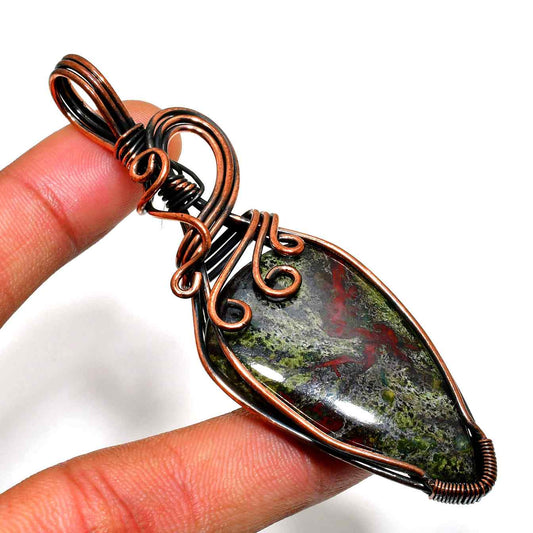 Gaia’s Embrace – Jasper Copper Pendant