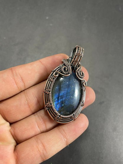 Blue Labradorite Gemstone Pendant
